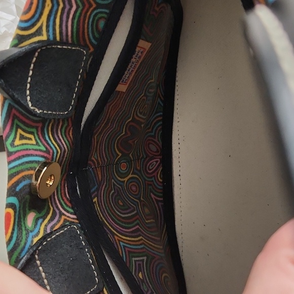 Dooney Bourke Purse vintage graffiti usa Faded and spots FLAWS y2k Vintage - Picture 9 of 17